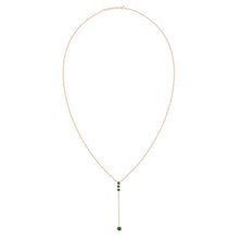 Load image into Gallery viewer, Daen Bezel Emerald Lariat Necklace
