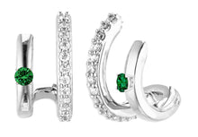 Load image into Gallery viewer, Denisse Emerald Diamond Earrings
