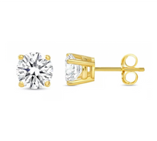 Load image into Gallery viewer, Round Diamond Piercings .25 ct (Two Earrings)
