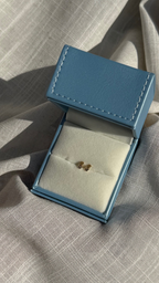 Baby Gold and Cubic Zirconia Earrings