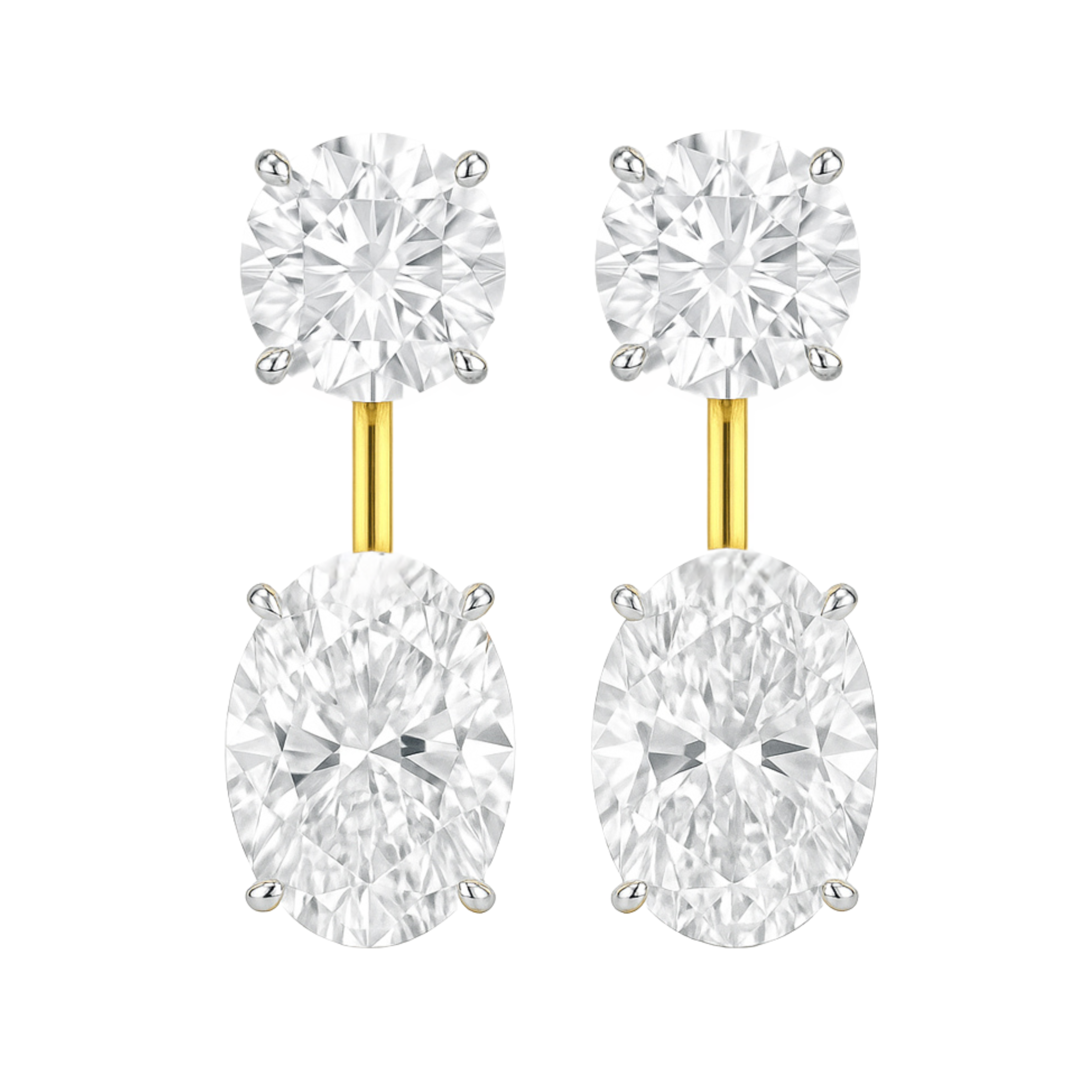 Salma Lab Diamond Jacket  Earrings 8 ct