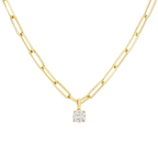 Virginia Paperclip 1 ct Diamond Gold Necklace