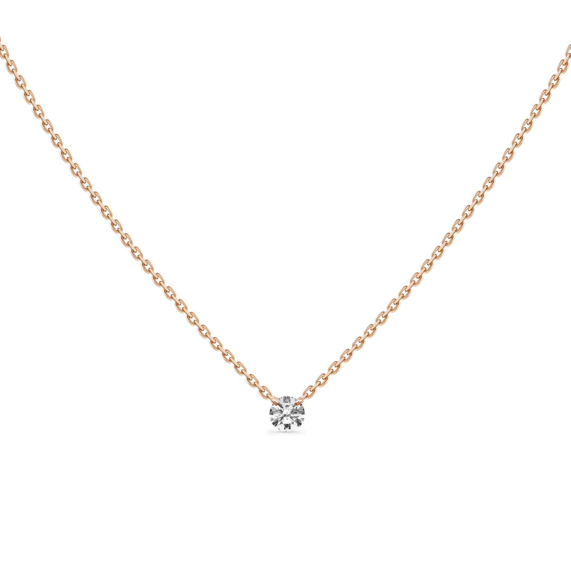 Doutzen Solitaire Diamond Necklace 0.10 ct.