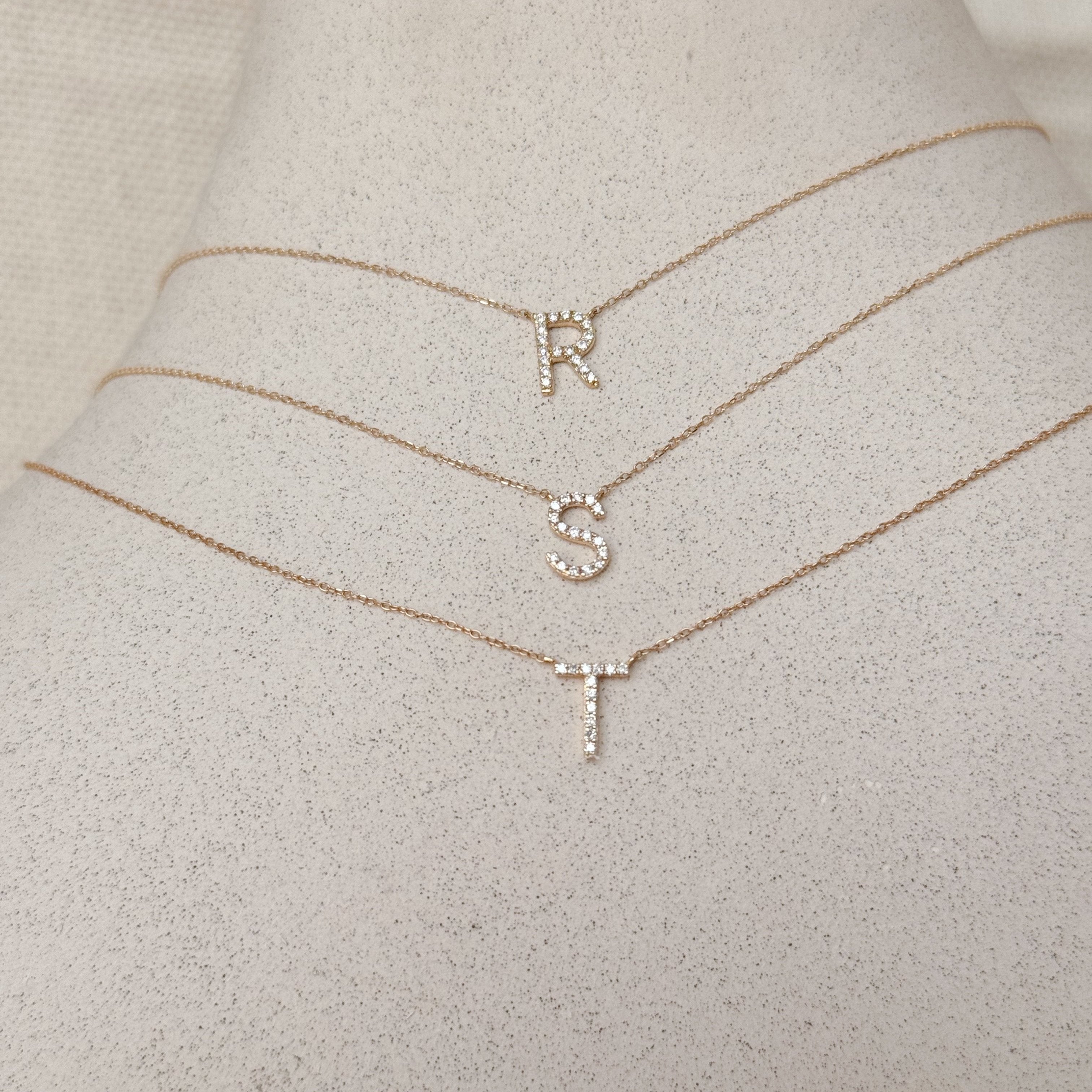 Alphabet Diamond Necklace