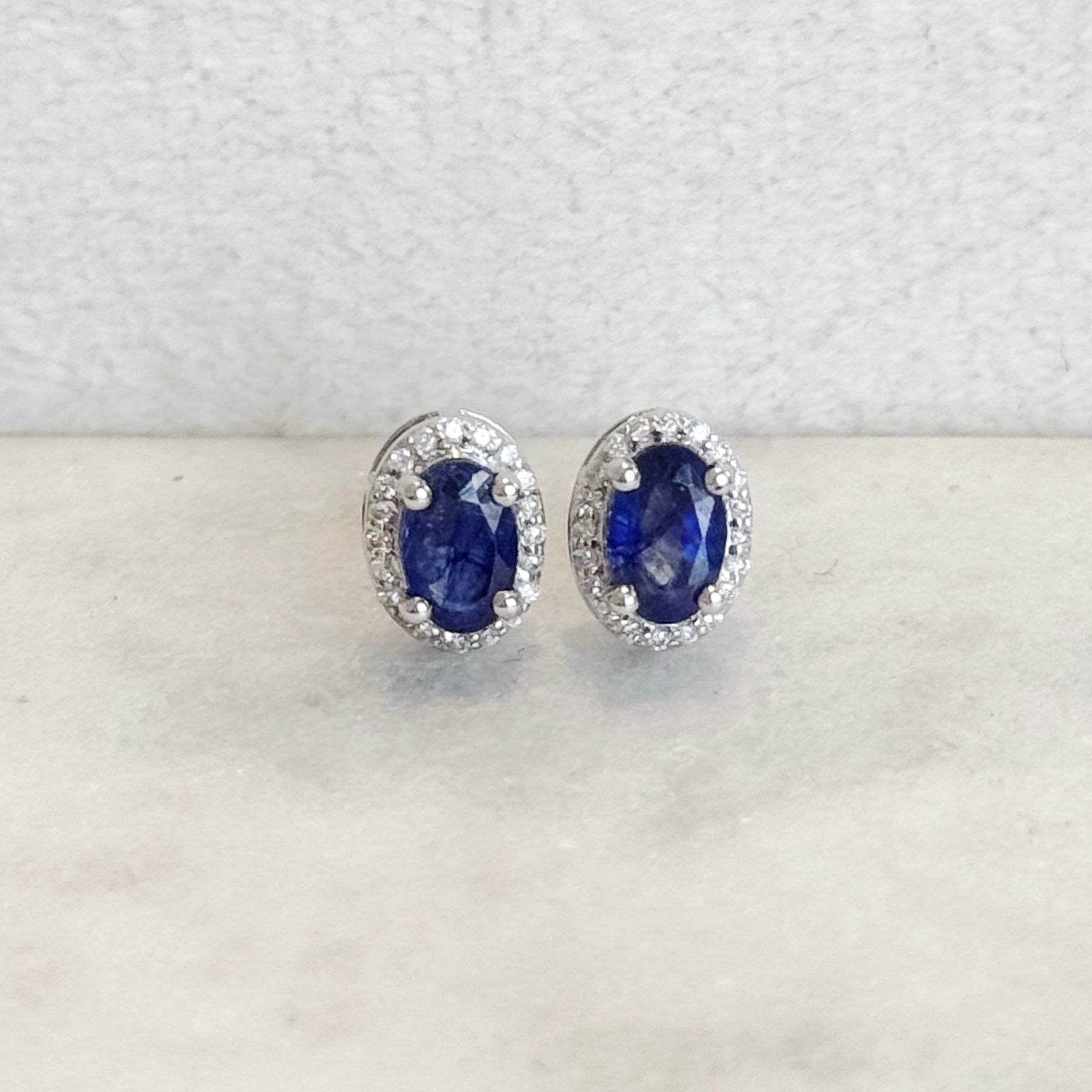 Alanna Sapphire Diamond Studs