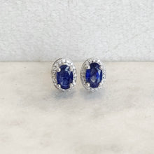 Load image into Gallery viewer, Alanna Sapphire Diamond Studs
