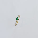 Alyssa Emerald Diamond Ring