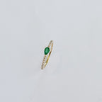 Alyssa Emerald Diamond Ring