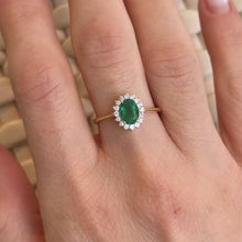 Load image into Gallery viewer, Verona Emerald Diamond Ring
