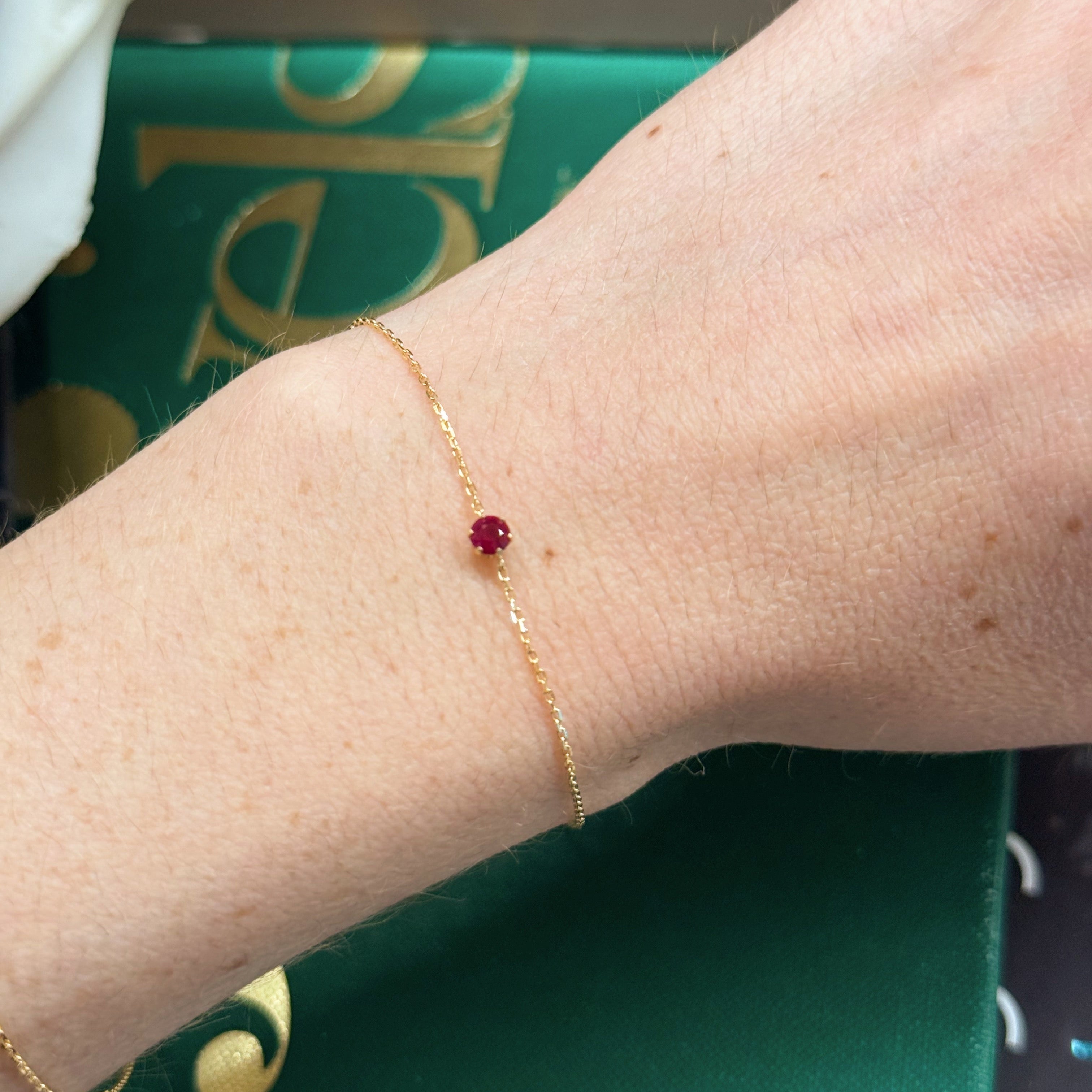Reily Ruby Chain Bracelet