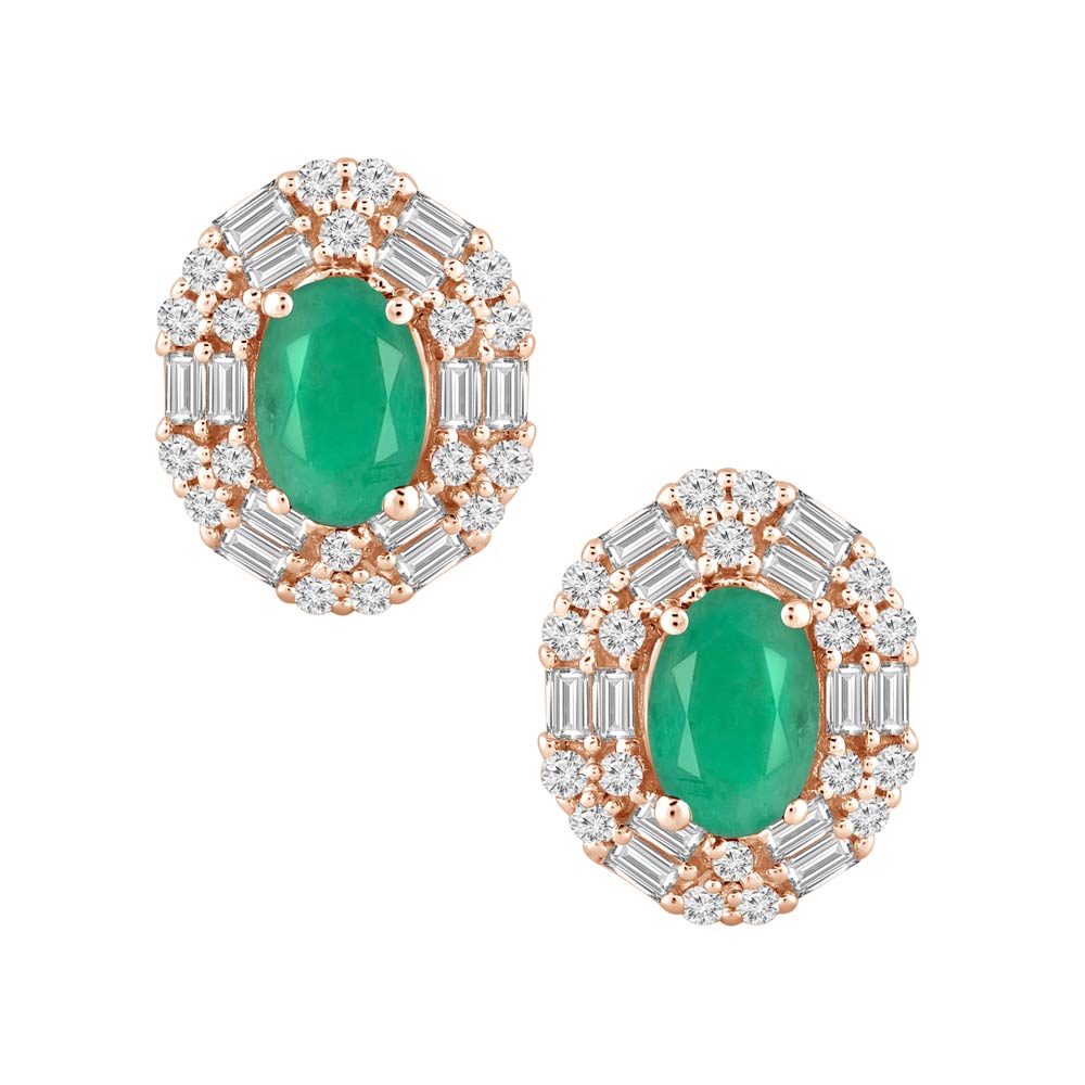 Isadora Emerald and Diamonds Studs