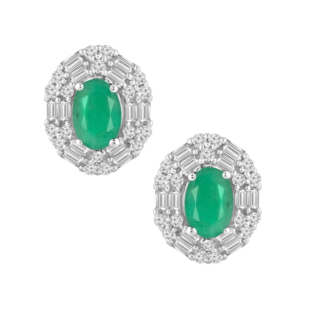 Isadora Emerald and Diamonds Studs