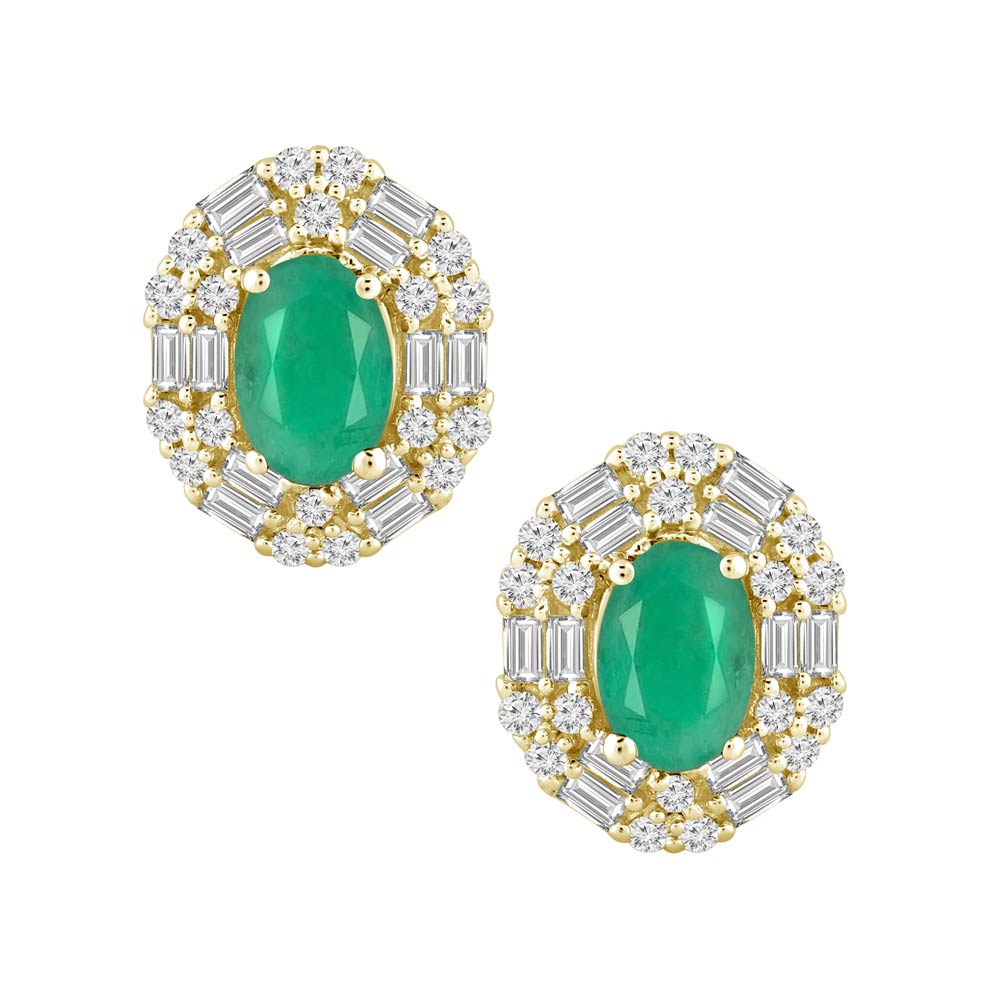 Isadora Emerald and Diamonds Studs