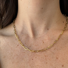 Load image into Gallery viewer, Edith Paperclip Gold Necklace
