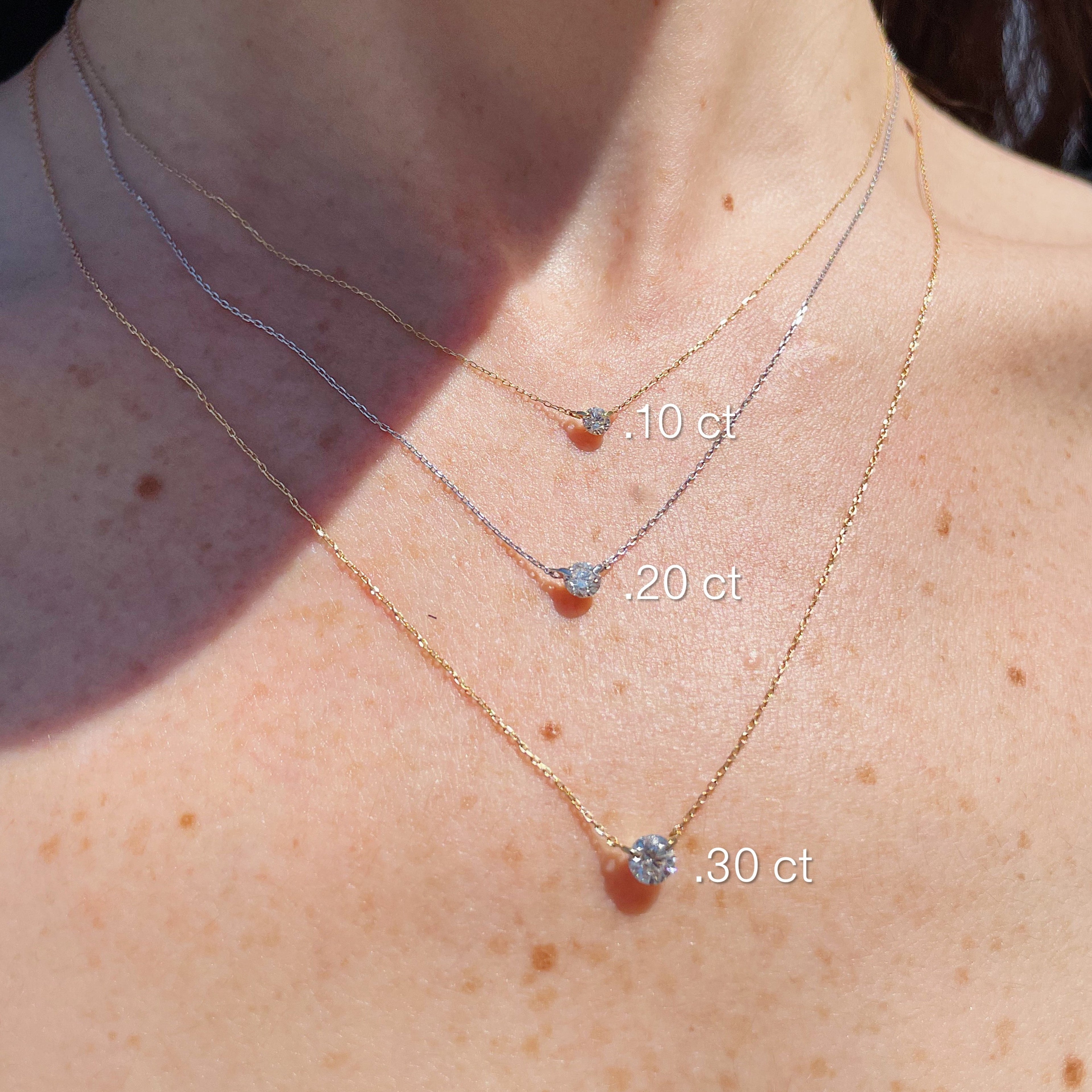 Frida Solitaire Diamond Necklace 0.20 ct.