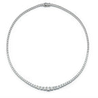Elia Half Diamond Riviera Tennis Necklace 4 ct