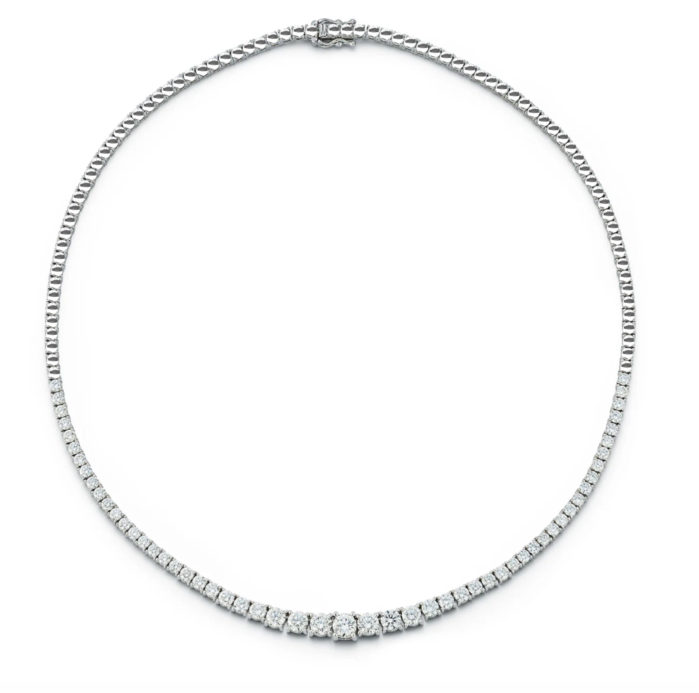 Elia Half Diamond Riviera Tennis Necklace 4 ct