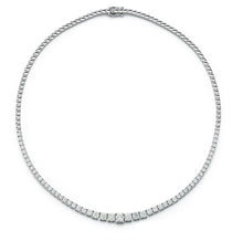 Load image into Gallery viewer, Elia Half Diamond Riviera Tennis Necklace 3.73 ct
