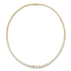 Elia Half Diamond Riviera Tennis Necklace 4 ct