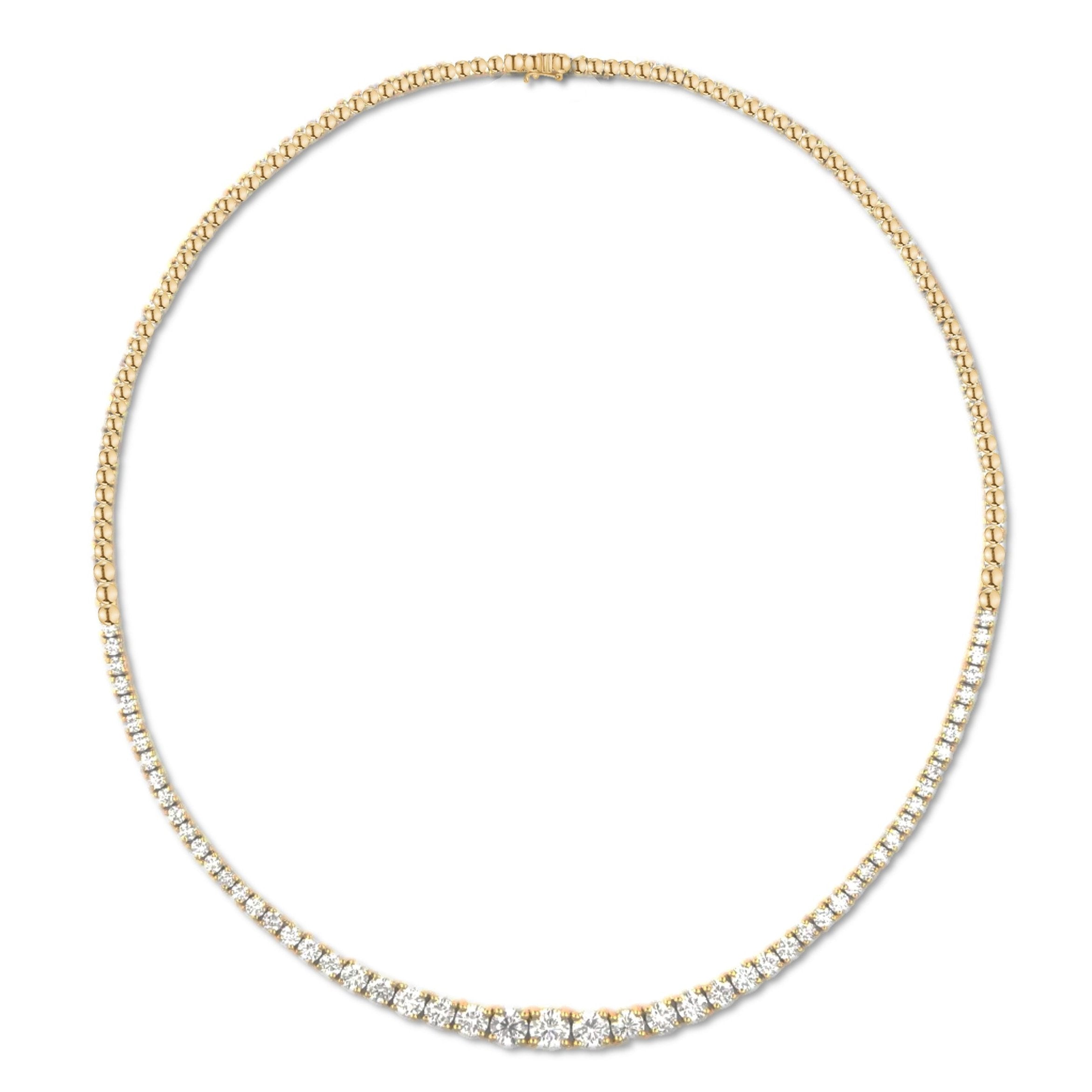 Elia Half Diamond Riviera Tennis Necklace 4 ct