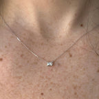 Enola Emerald Cut Diamond Necklace
