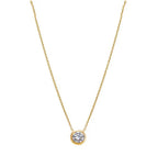 Evelyn Bezel Round Diamond Necklace 0.07 ct.