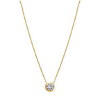 Evelyn Bezel Round Diamond Necklace 0.07 ct.