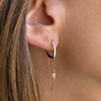 Renee Diamond Long Hoops