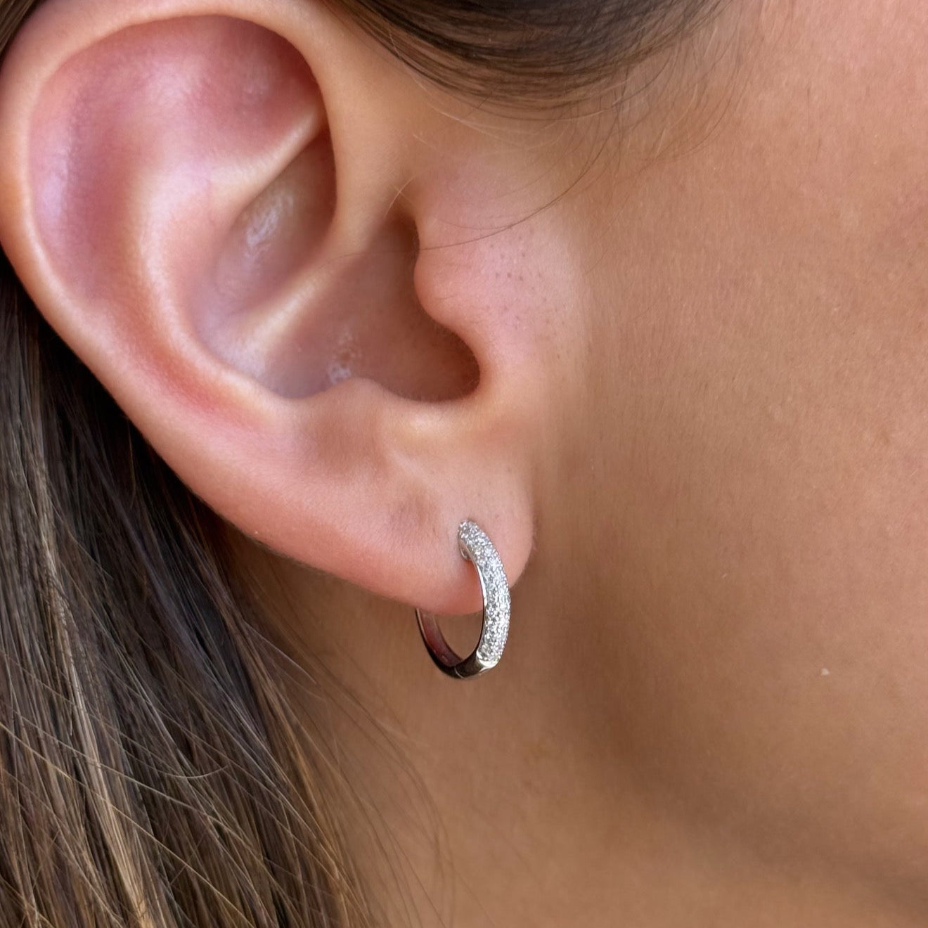 Magaly Diamond Pavé Huggies