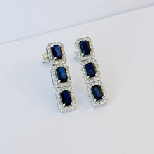 Load image into Gallery viewer, Megara Sapphire Diamond Earrings
