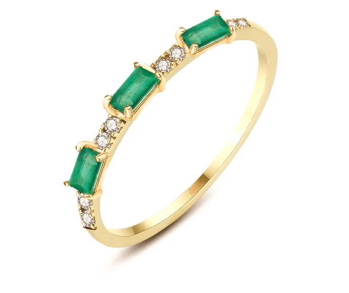 Florencia Emerald Diamond Ring