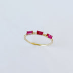 Cherry Ruby Diamond Ring