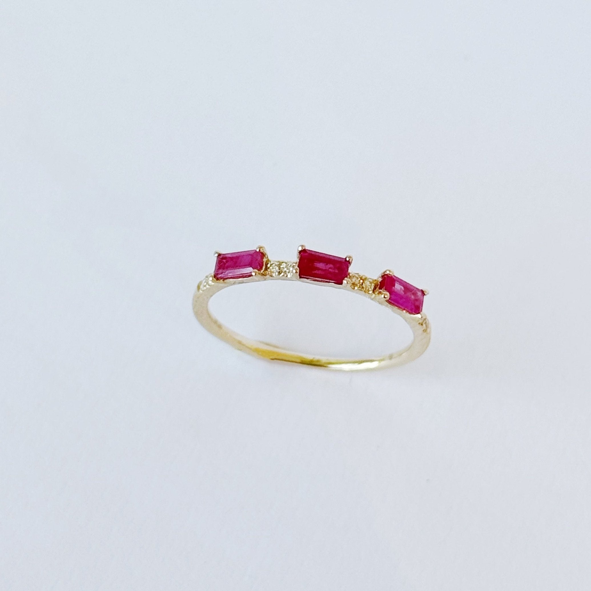 Cherry Ruby Diamond Ring