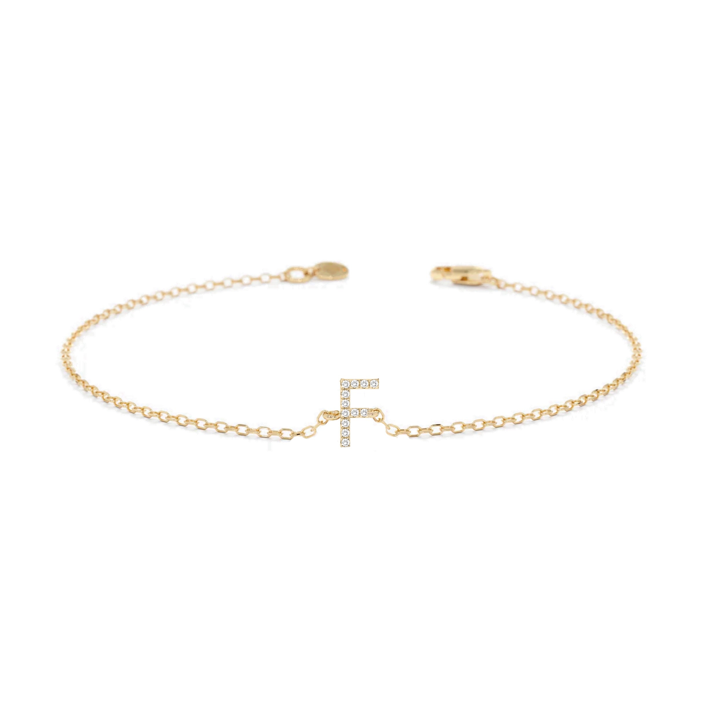 Alphabet Diamond Bracelet