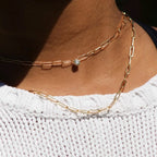 Franchesca Diamond Paper Clip Necklace