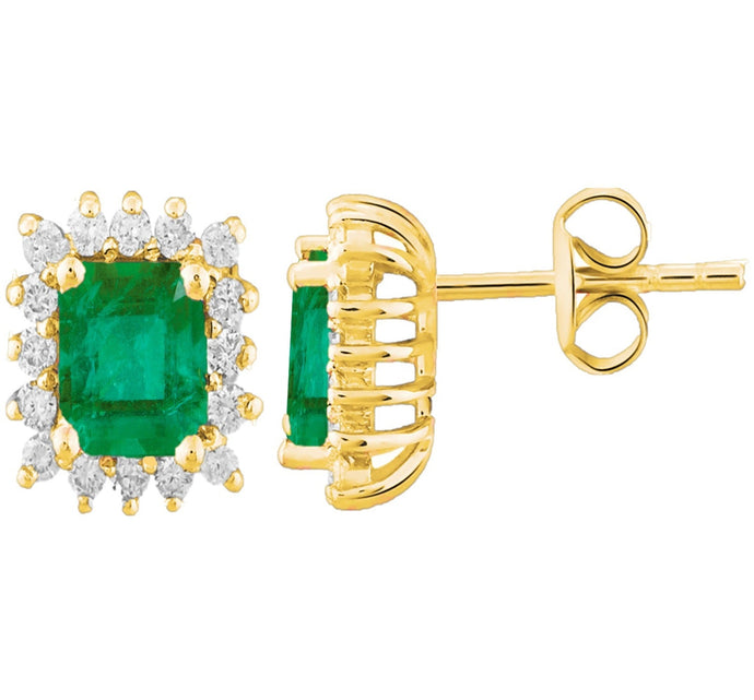 Gabriela Emerald Diamond Studs