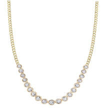 Load image into Gallery viewer, Guada Half Bezel Diamond Cuban Necklace
