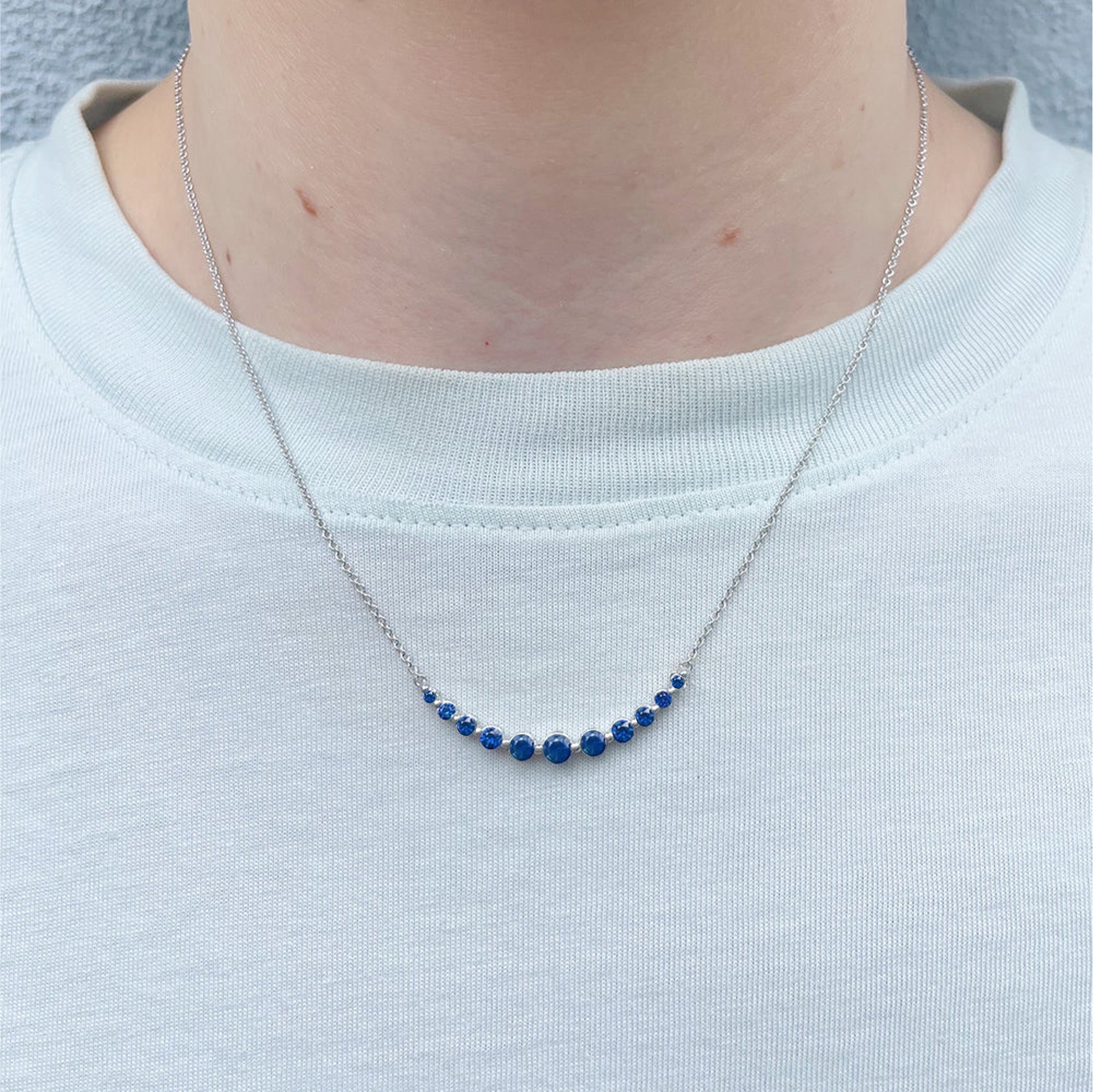 Gloria Blue Sapphire Necklace