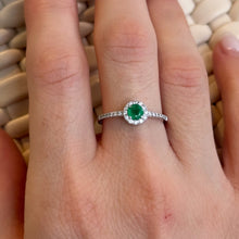 Load image into Gallery viewer, Gretta Emerald Diamond Ring
