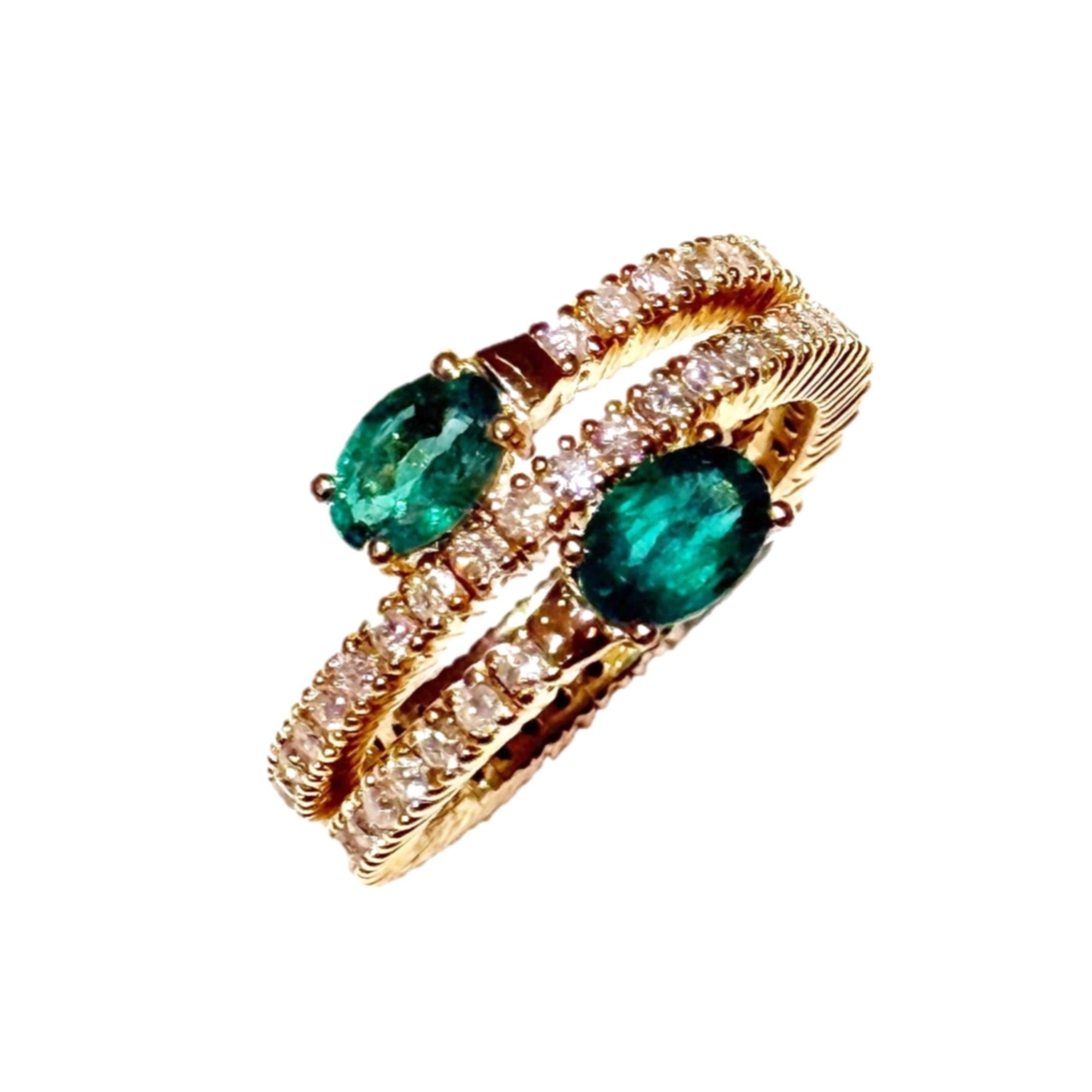 Hailey Emerald Diamond Ring