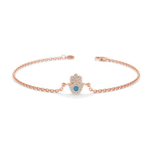 Load image into Gallery viewer, Hamsa Turquoise Bracelet
