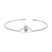 Load image into Gallery viewer, Hamsa Turquoise Bracelet
