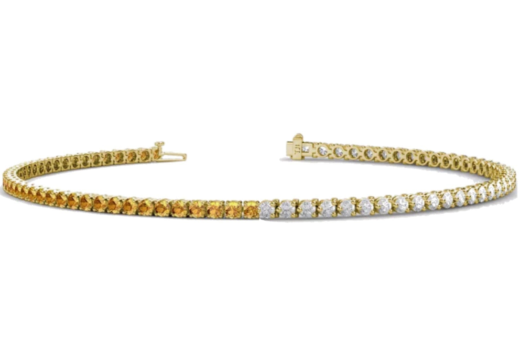 Harper Yellow Sapphire Diamond Tennis Bracelet