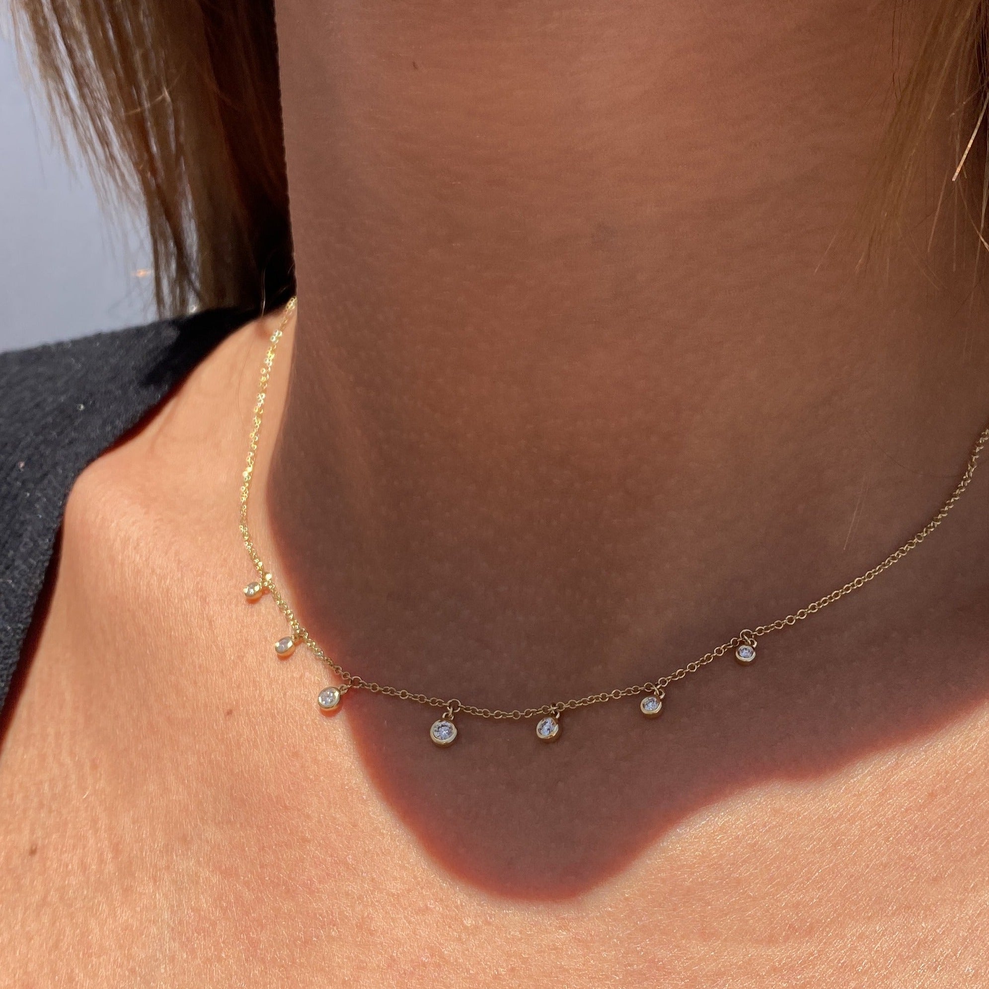 Eliana Bezel Diamond Necklace