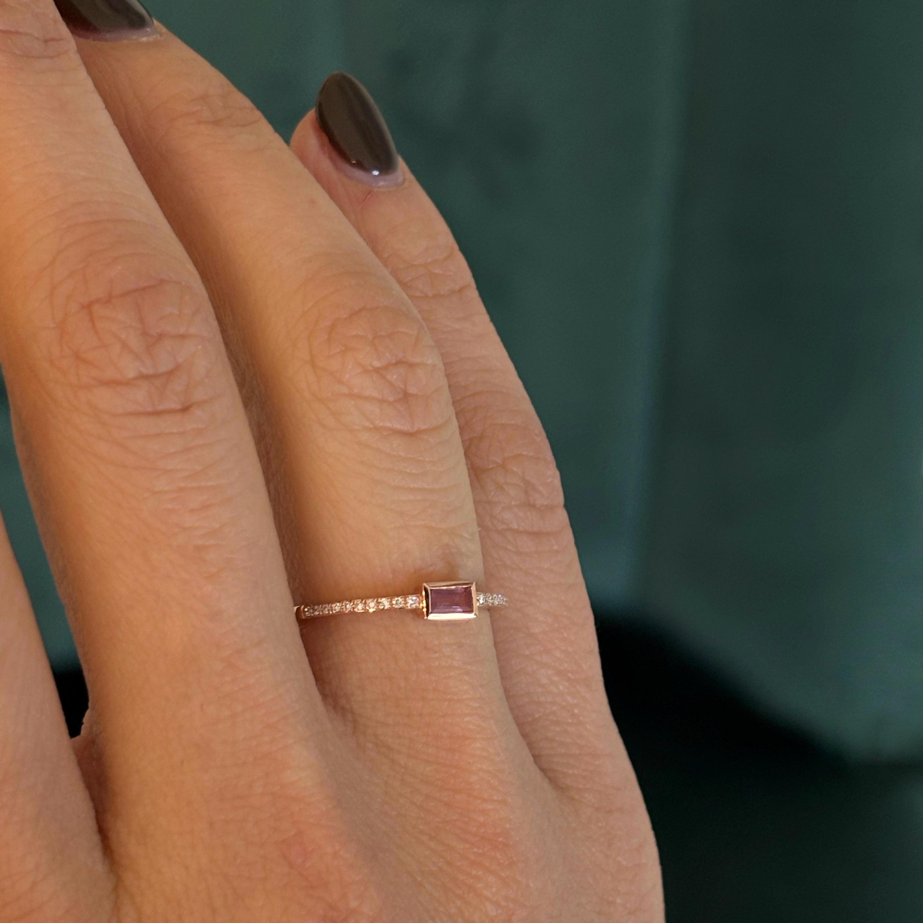Zarina Bezel Pink Sapphire Ring