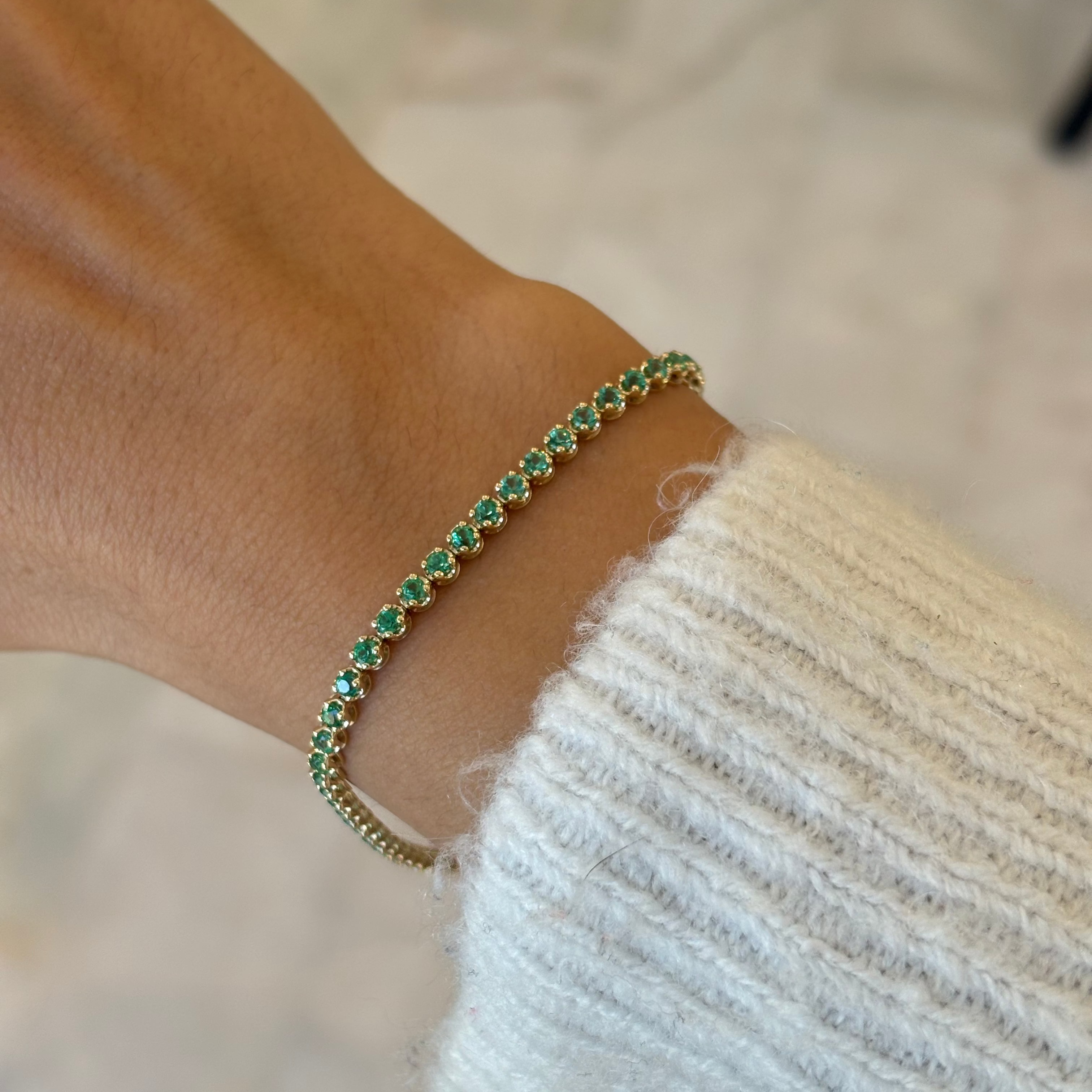 Monserrat Emerald Tennis Bracelet 1.5 ct.