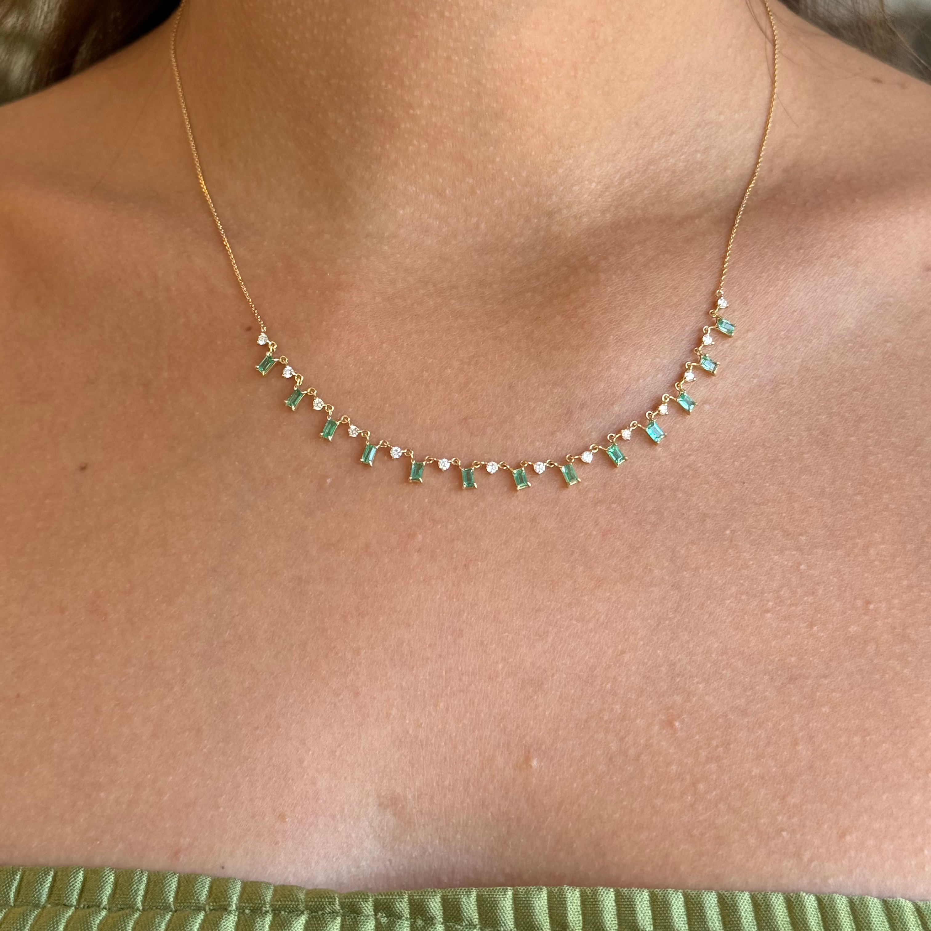 Capri Emerald Diamond Necklace
