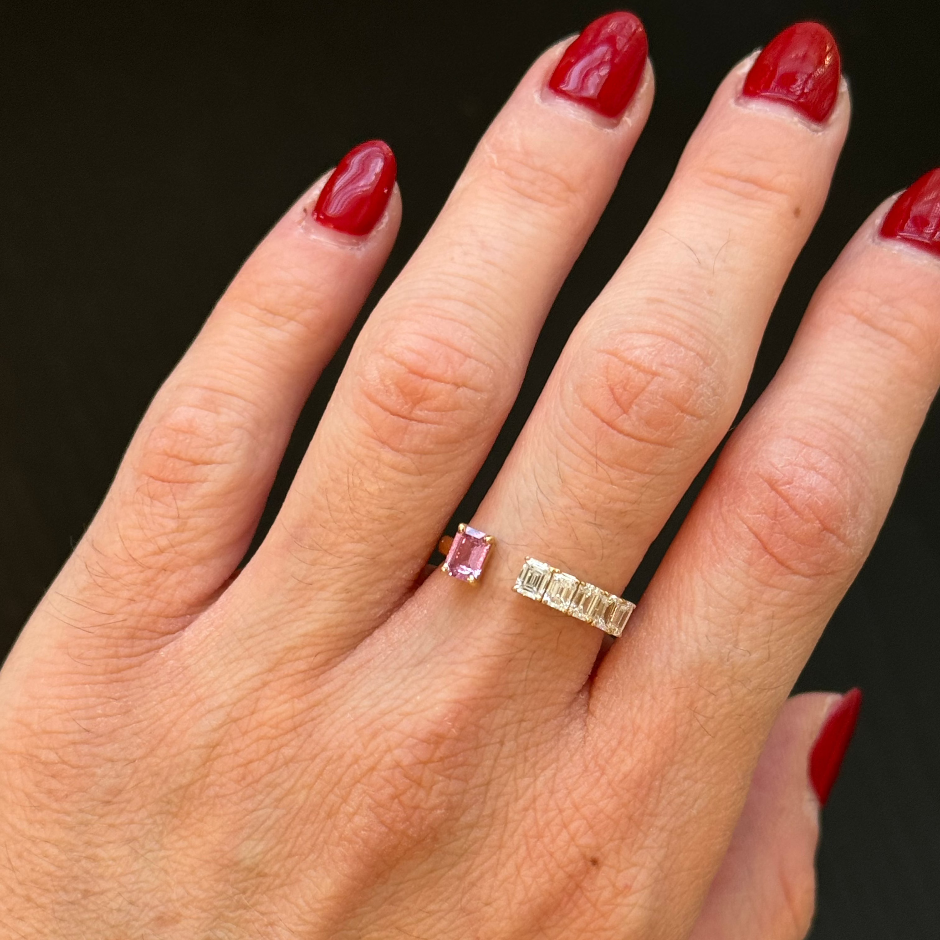 Valerie Pink Sapphire Diamond Ring