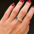 Anahi Blue Sapphire Diamond Ring
