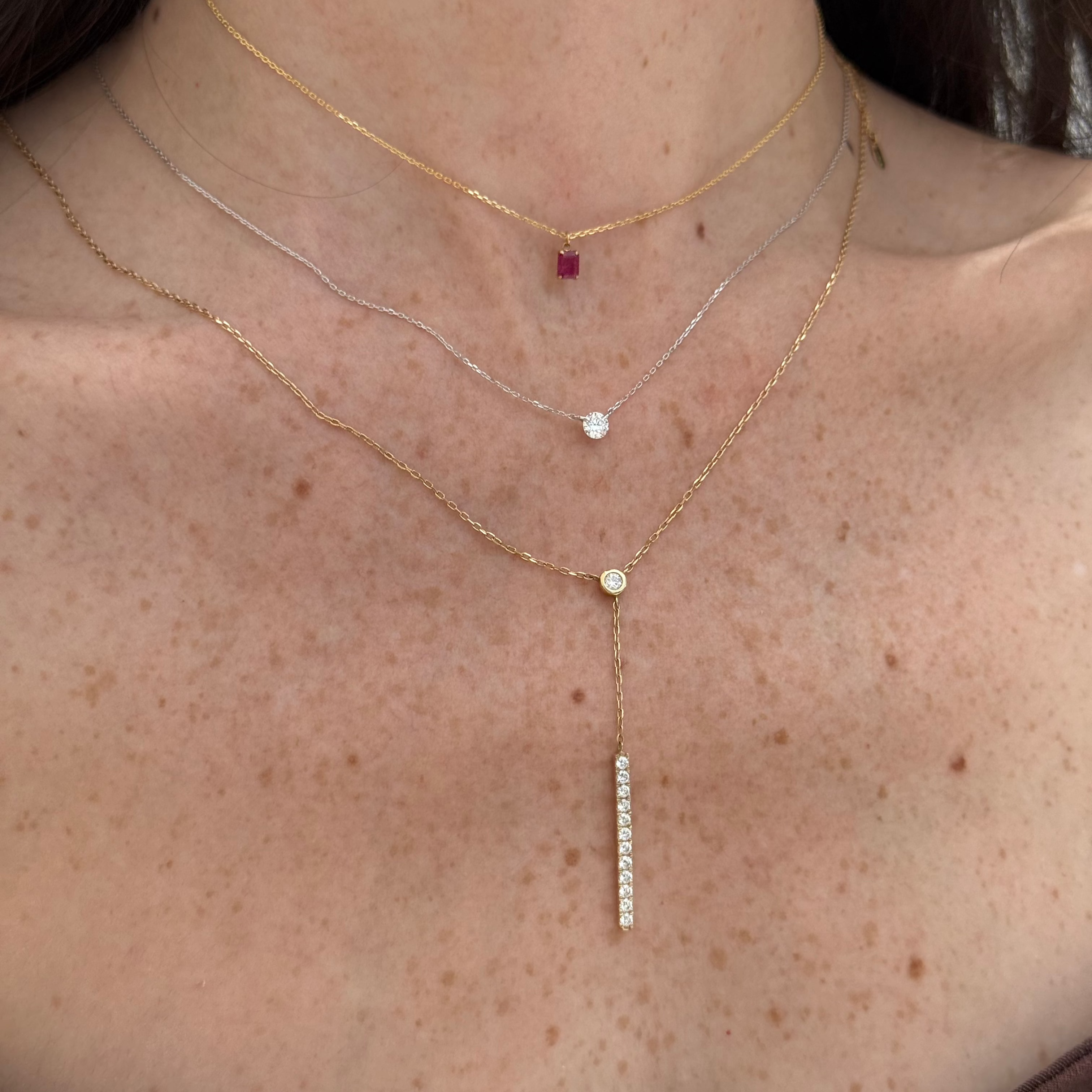 Octavia Diamond Lariat Necklace